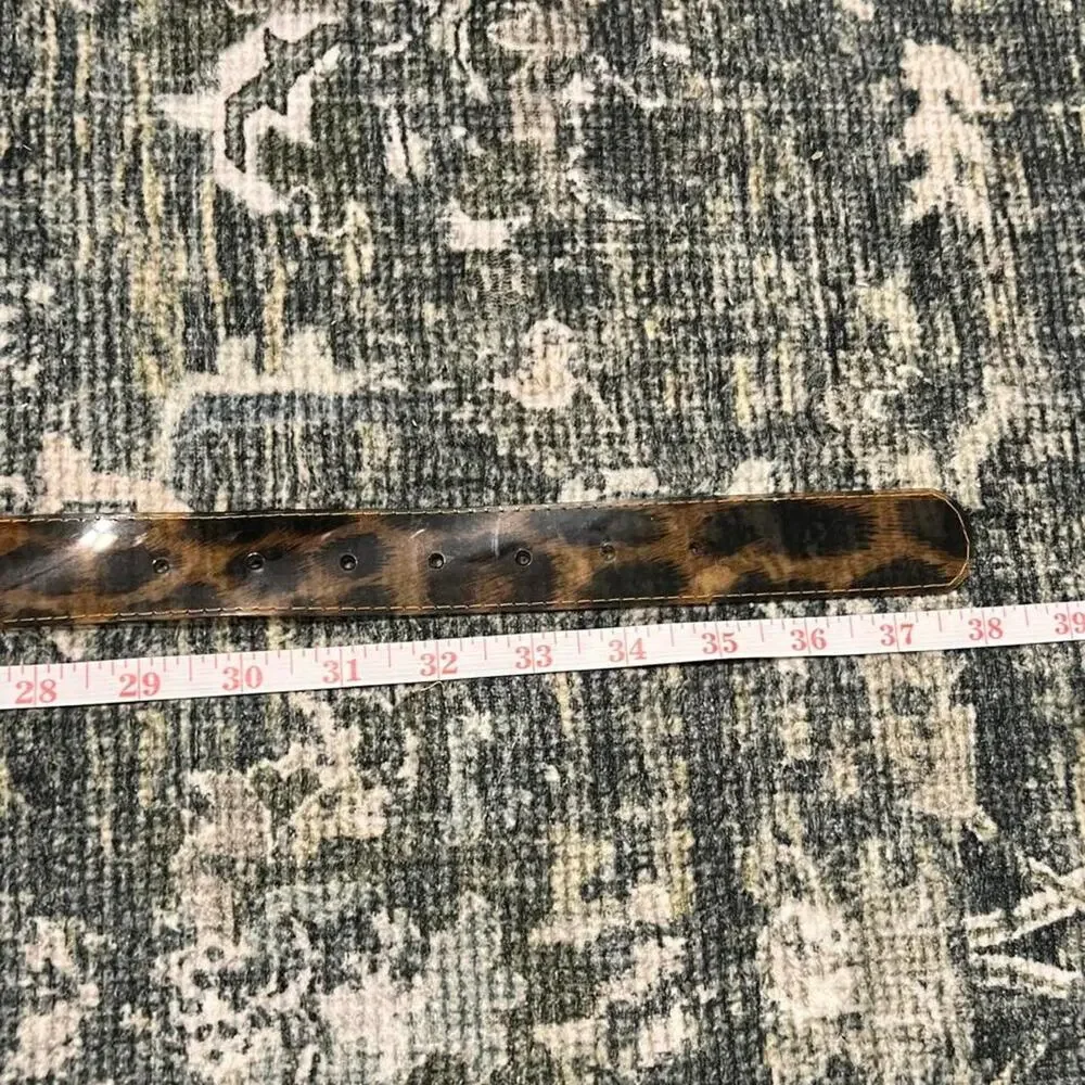 Vintage Y2K Clear Leopard Print Lucid Belt